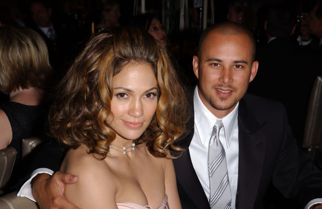 Jennifer Lopez and husband Chris Judd at the Governors Ball following the 74th Annual Academy Awards at the kodak Theater in Hollwood, Ca., 3/24/02. Photo by Frank Micelotta/ImageDirect.<span class="copyright">Getty Images</span>