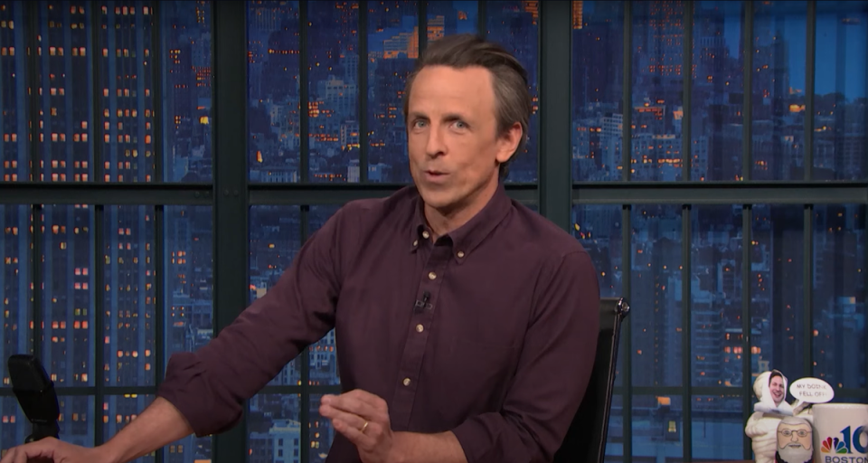 Seth Meyers reacted to the new gag order that warned Trump of losing jurors’ identities (Late Night with Seth Meyers)