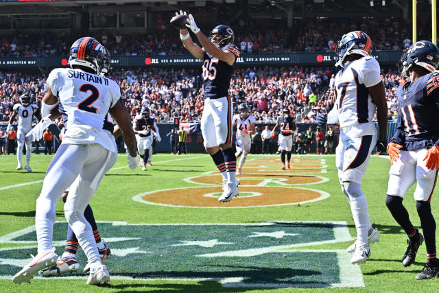 Bears' Cole Kmet executes well-timed group touchdown celebration – NBC  Sports Chicago