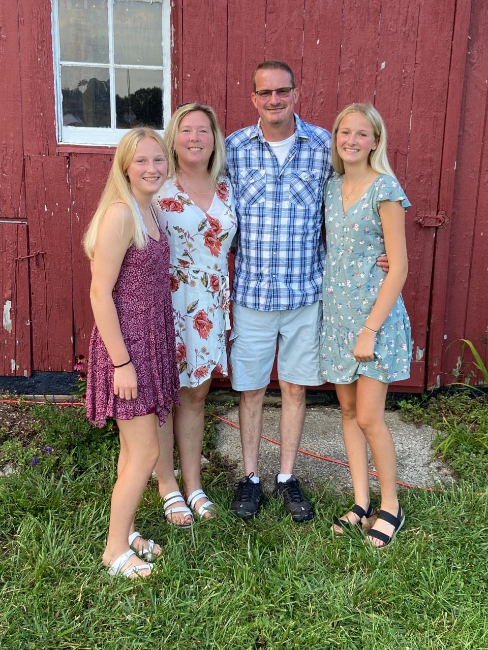The Alcock family of Sand Creek — from left, Mekeal, Jennifer, Kory and Kaitlyn — are pictured.