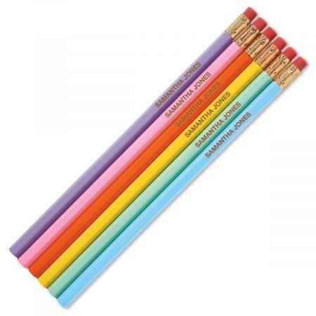 Pastel Personalized Pencils