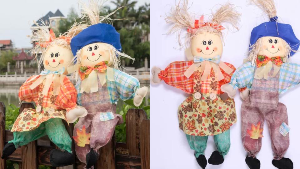 These scarecrows can scare up plenty of smiles.