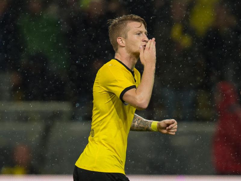 Marco Reus traf in der ersten Halbzeit doppelt für den BVB. Foto: Guido Kirchner