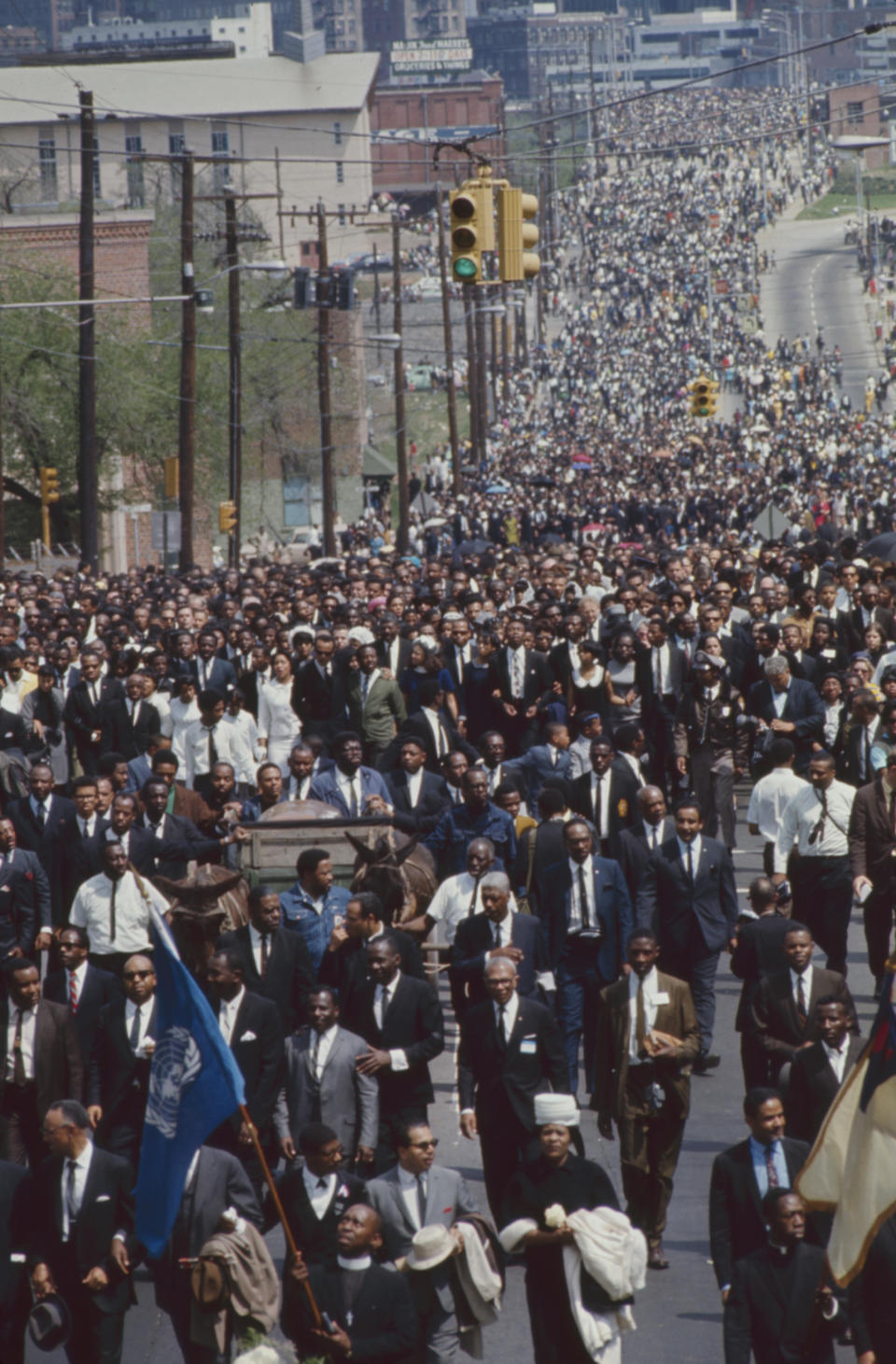 April 9, 1968: Funeral procession from Ebenezer Baptist Church