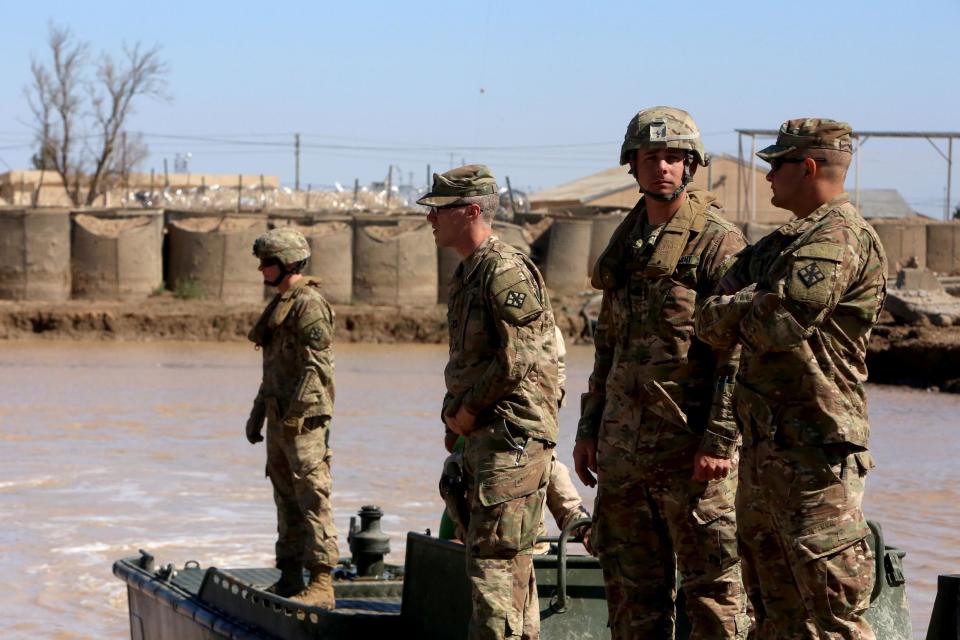 US army forces supervise a training session for Iraqi soldiers in Baghdad: AFP/Getty Images