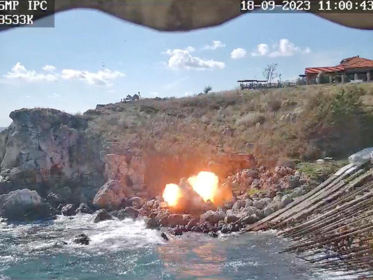 A previous blast in the Black Sea (via REUTERS)