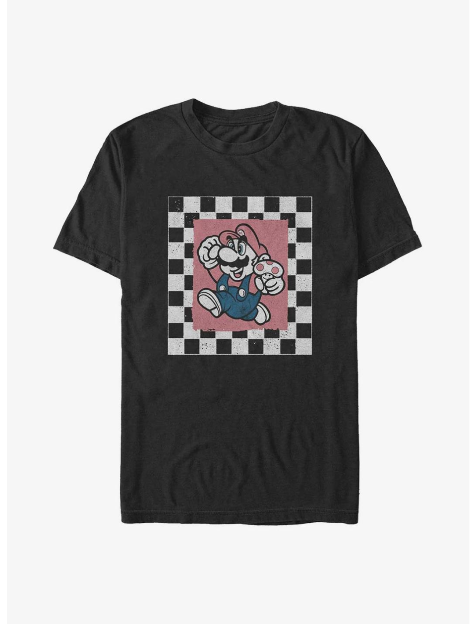 Nintendo Super Mario Bros. Mario Chubby Checkers Big & Tall T-Shirt