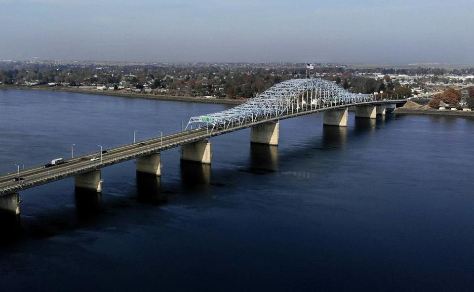 The U.S. 395 Pioneer Memorial Bridge, also known as the blue bridge across the Columbia River in the Tri-Cities, needs a new coat of paint to preserve and maintain structural integrity.