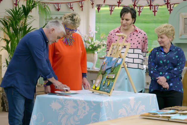 Paul Hollywood, Prue Leith, Noel Fielding and Sandi Toksvig in 