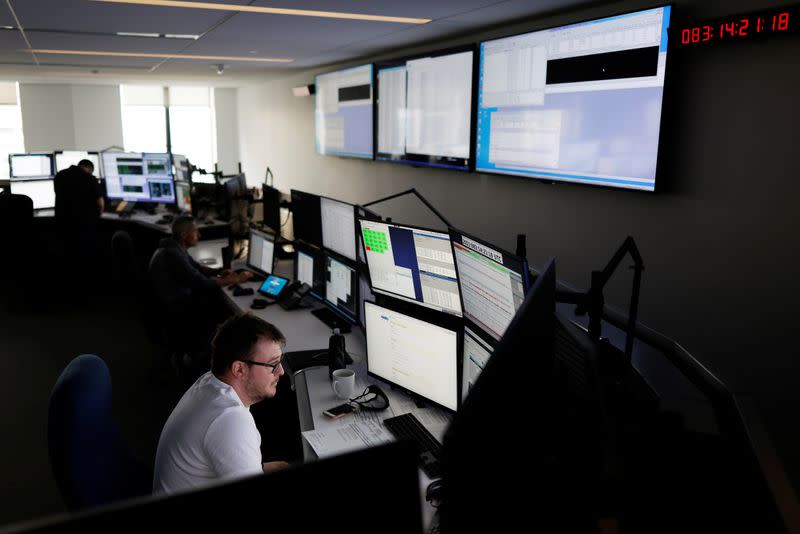 Satellite controller Steve Lapointe works at the offices of Telesat in Ottawa