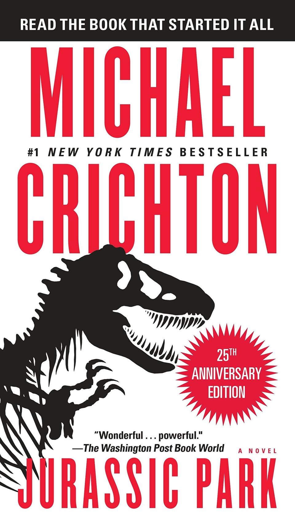 The cover of "Jurassic Park" by Michael Crichton