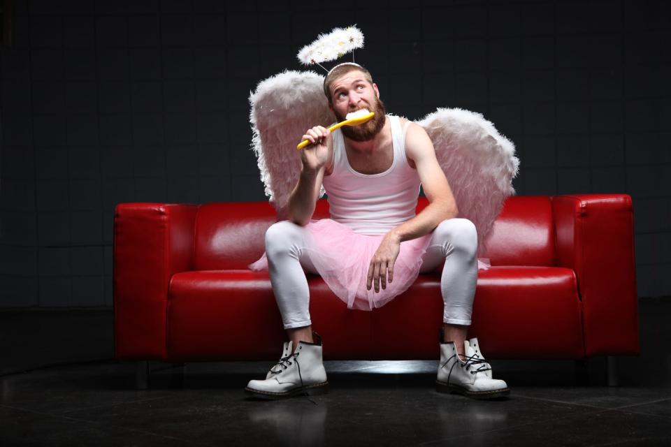 man dressed up as the tooth fairy