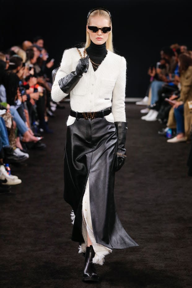 <p>A look from the Alexander Wang "Collection 2" show. Photo: Dan Lecca</p>