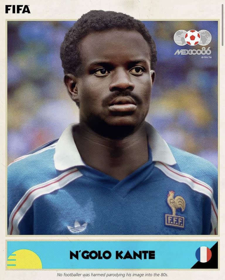 Así hubiese lucido Kante en el '86, según la FIFA