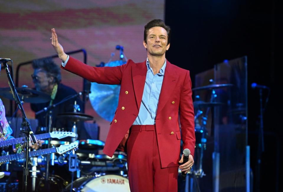 The Killers are headlining on Sunday . (Leon Neal/Getty Images)