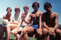 1982: Like all good friendships, there’s a photo that takes five high school buddies – John Wardlaw, Mark Rumer, Dallas Burney, John Molony, and John Dickson – back to a different time. For these five, it was just a year after their graduation from high school. They were 19 and vacationing at Copco Lake in northern California. The photo, taken with a self-timer, became was the starting point. (Courtesy of John Wardlaw)