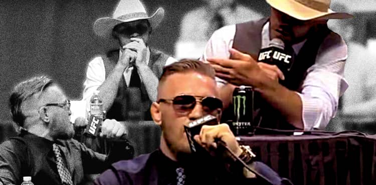 Conor McGregor vs Cowboy Cerrone presser collage