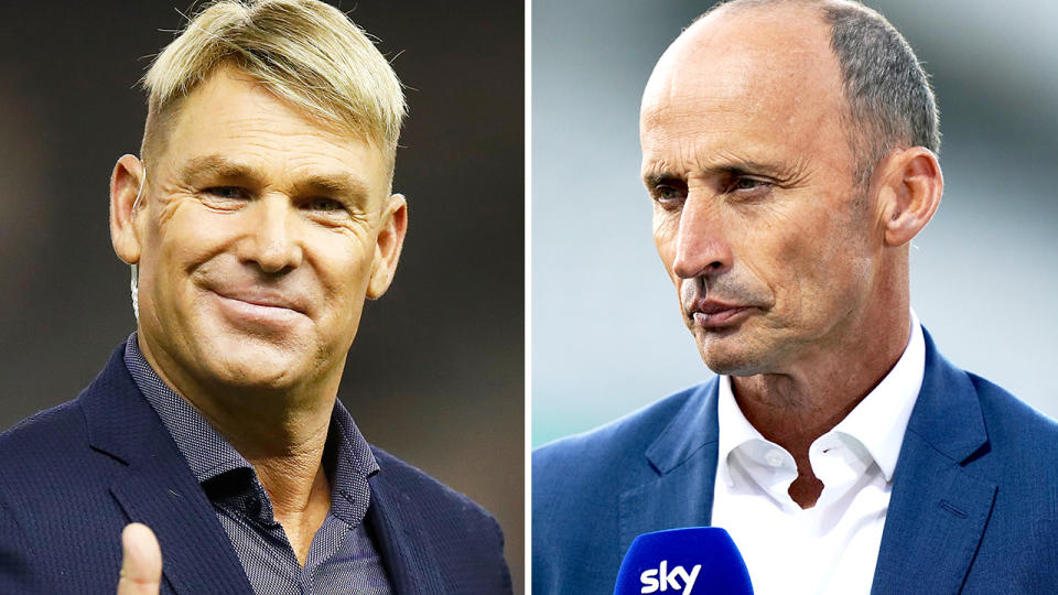 Shane Warne and Nasser Hussain, pictured here at the cricket.