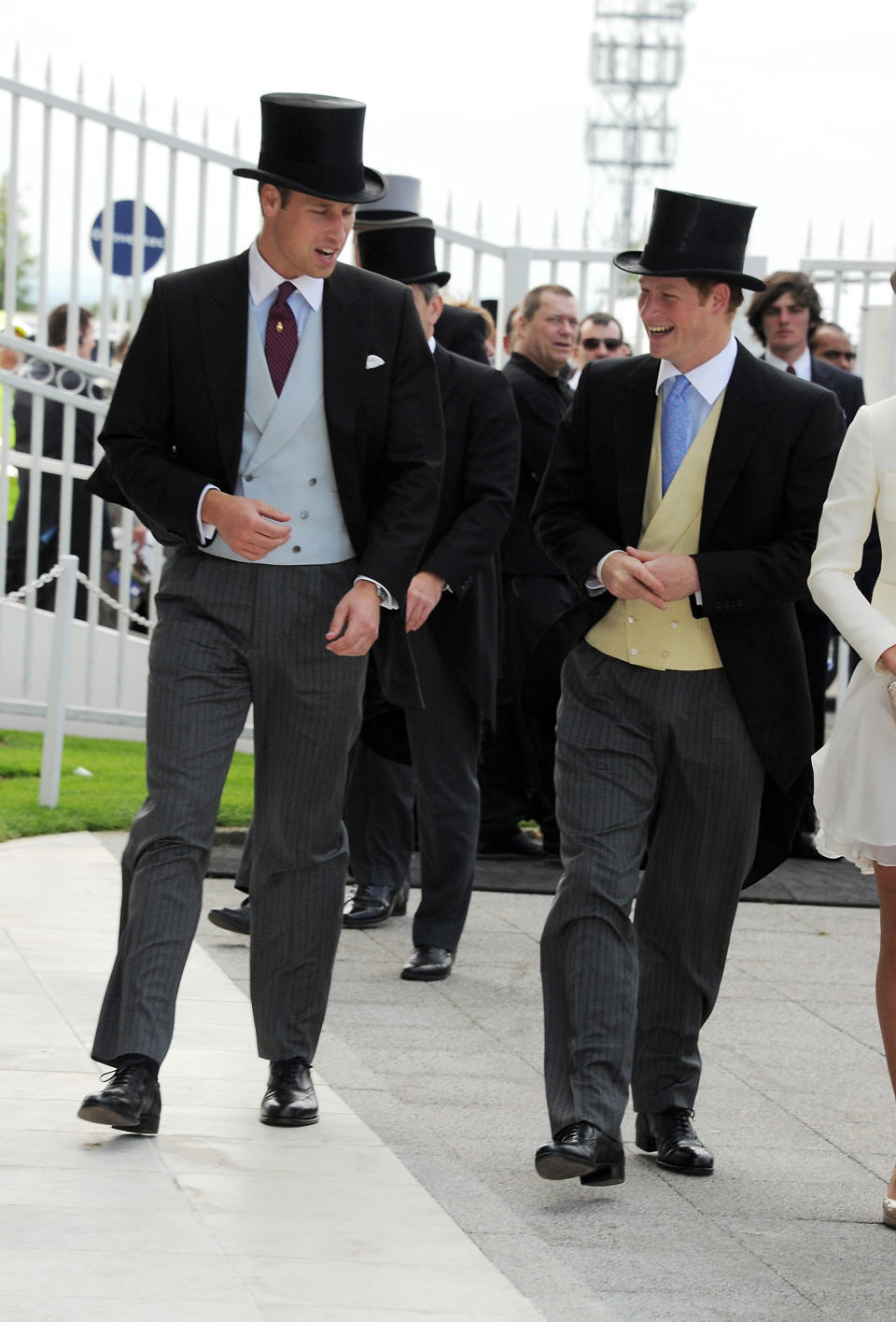 Prince William, Duke of Cambridge (L) and Prince Harry attend Investec Derby Day at the Investec Derby Festival at Epsom Downs Racecourse on June 4, 2011 in Epsom, England.