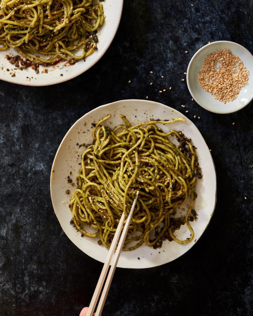 sichuan pesto noodles