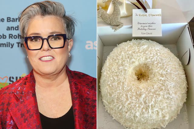 Bruce Glikas/WireImage; Rosie Oâ€™Donnell/Instagram Rosie O'Donnell receives Tom Cruise's cake every year