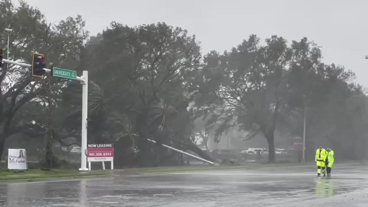 Scenes around Sarasota, Florida during Hurricane Ian