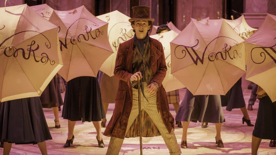Timothée Chalamet as Willy Wonka in "Wonka." - Jaap Buittendijk/Warner Bros. Entertainment Inc.