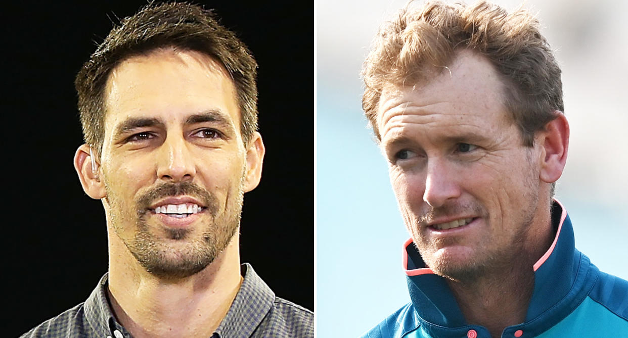 Pictured left Mitchell Johnson and right George Bailey