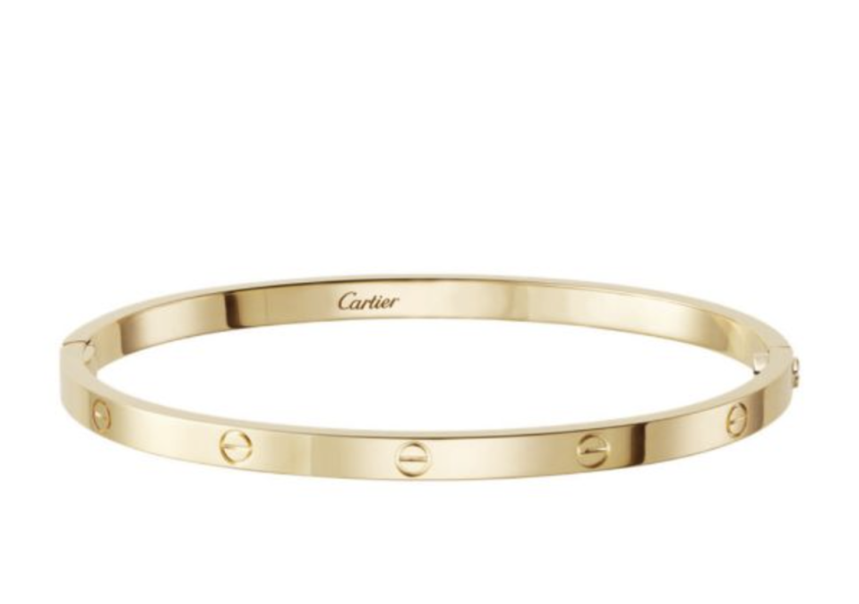 Cartier Love手鐲，要價6,900美元。（翻攝品牌官網）