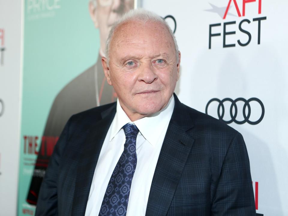 Anthony Hopkins attends an event for The Two Popes on 18 November 2019 in Hollywood, California (Rich Polk/Getty Images for Netflix)