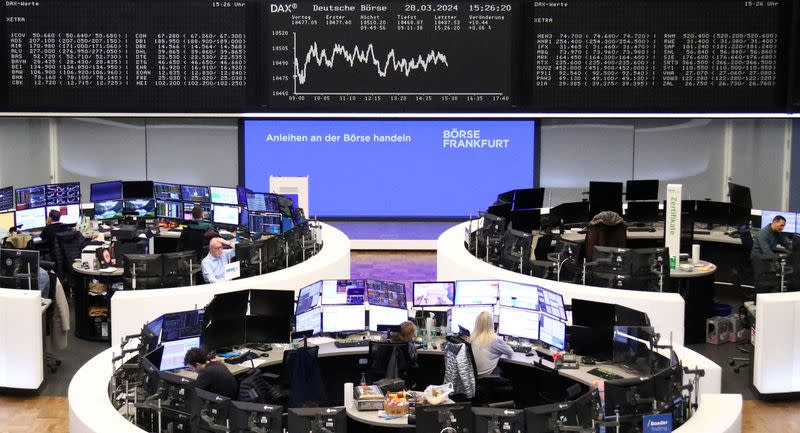 German share price index DAX graph is pictured at the stock exchange in Frankfurt