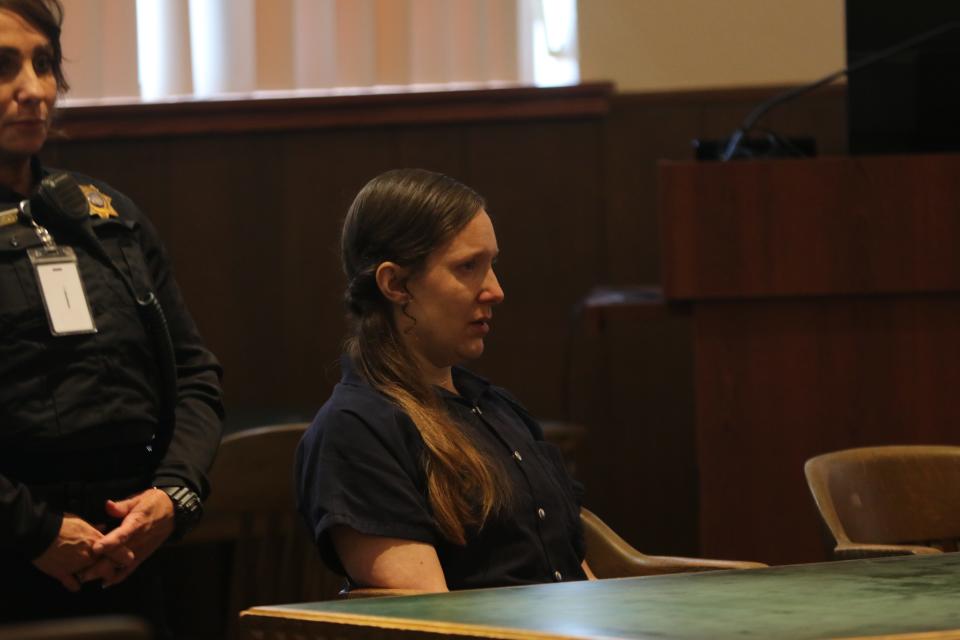 Alexis Murray Smith listens to testimony during her sentencing hearing, Nov. 1, 2023 at Fifth Judicial District Court.