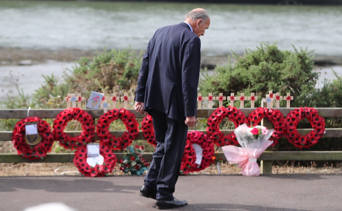 The memorial marks the deathsof 18 soldiers on August 27 1979 (PA) (PA Archive)