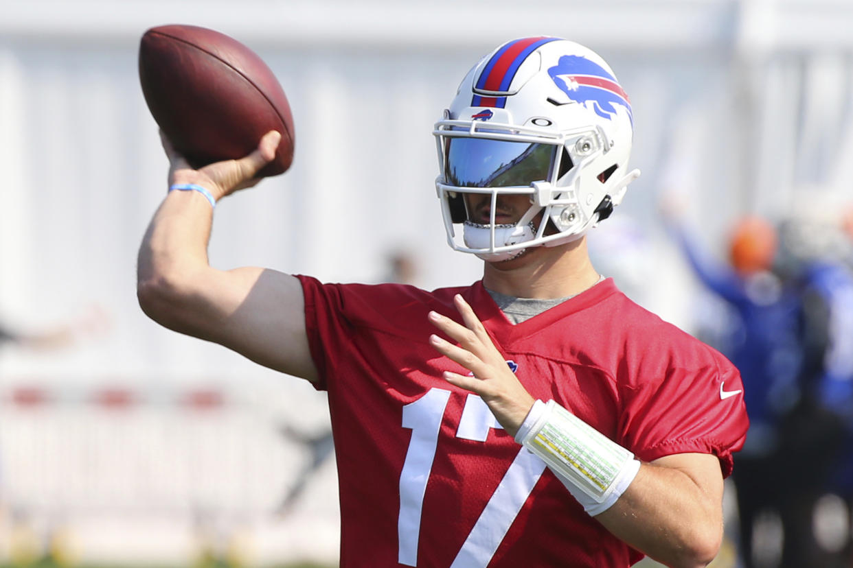 Buffalo Bills quarterback Josh Allen had a breakthrough 2021 season. (AP/ Photo Jeffrey T. Barnes)