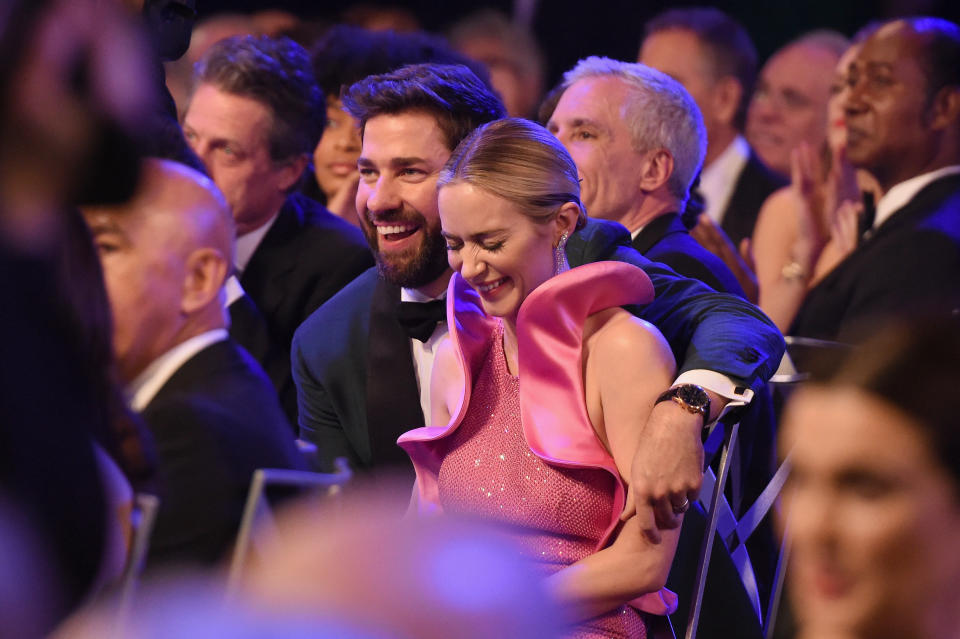 Blunt married actor John Krasinski in 2010. They have two daughters, Hazel and Violet.&nbsp; (Photo: Kevin Mazur via Getty Images)