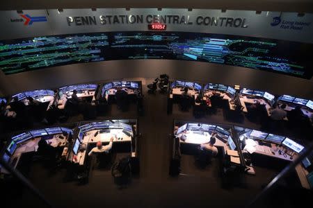 The Penn Station Control Room for Amtrak and the Long Island Rail Road is pictured in the Manhattan borough of New York City, New York, U.S. July 25, 2017. REUTERS/Carlo Allegri