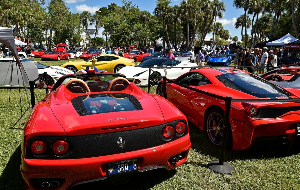 Exotic Cars on the Circle, pictured here in 2018, will return to St. Armands Circle Park on Sept. 9.