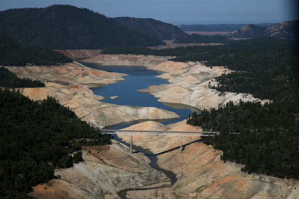 a river depleted of water