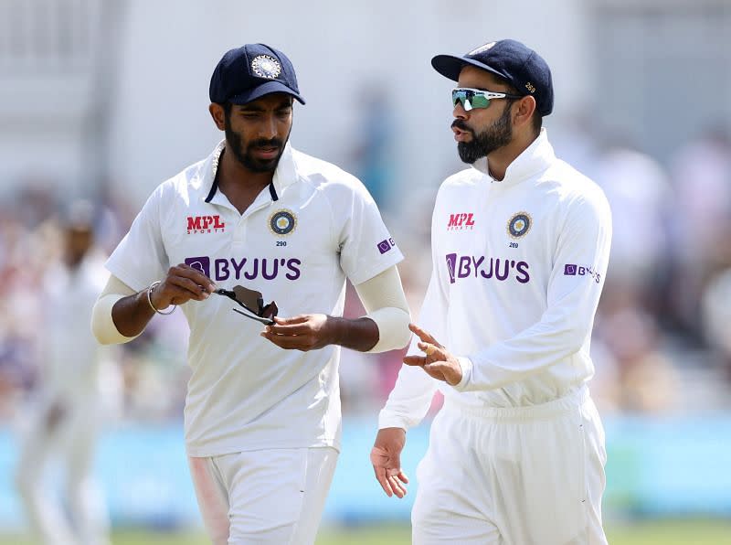 Jasprit Bumrah (left) was on fire on the fifth day of the Oval Test.