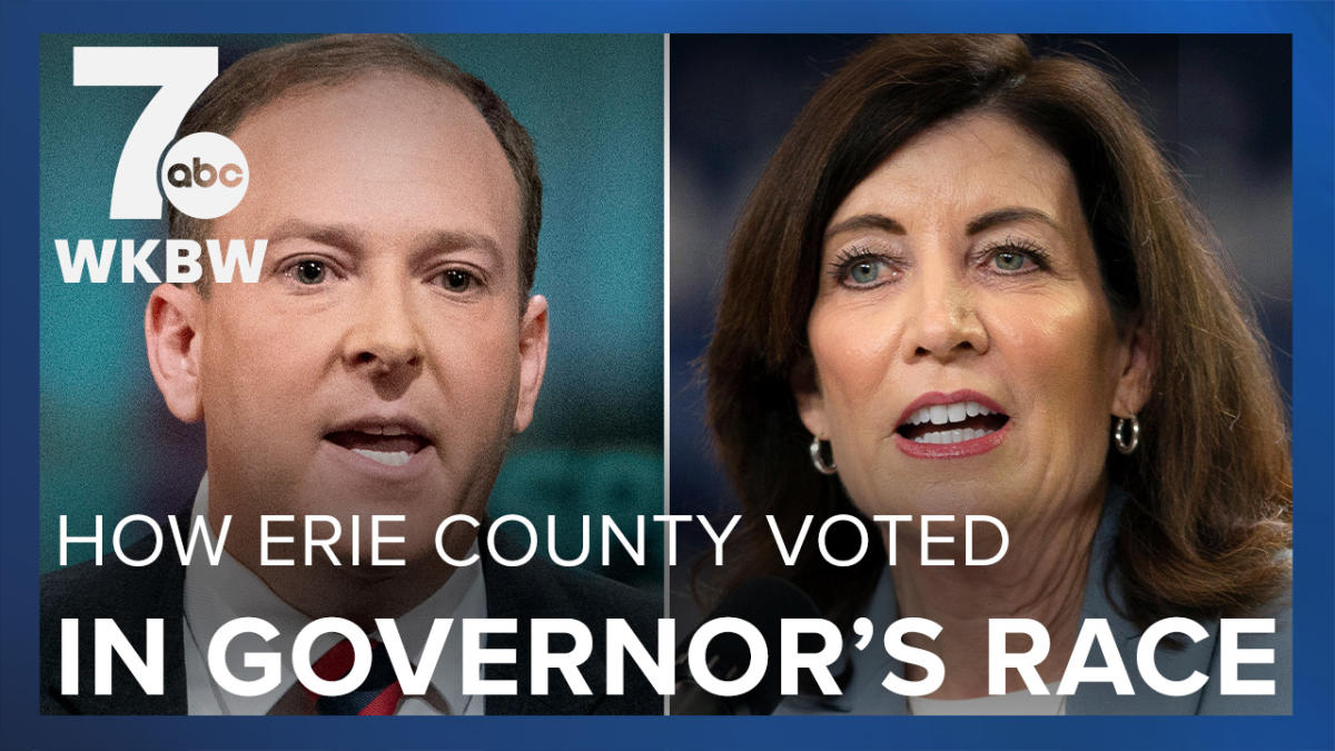 How did Erie County vote in the New York State governor's race?