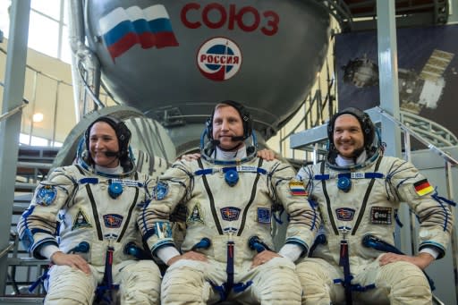 NASA astronaut Serena Aunon-Chancellor, Roscosmos cosmonaut Sergey Prokopyev and German astronaut Alexander Gerst are preparing to go to the ISS this week