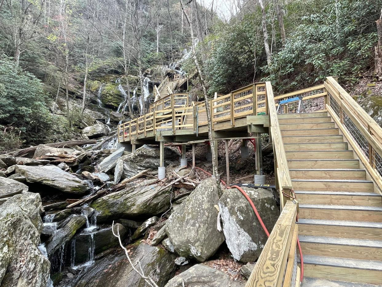 The first phase of improvements at the Catawba Falls Trail is nearly complete, but there are two more phases that need to be finished before the trail can reopen.