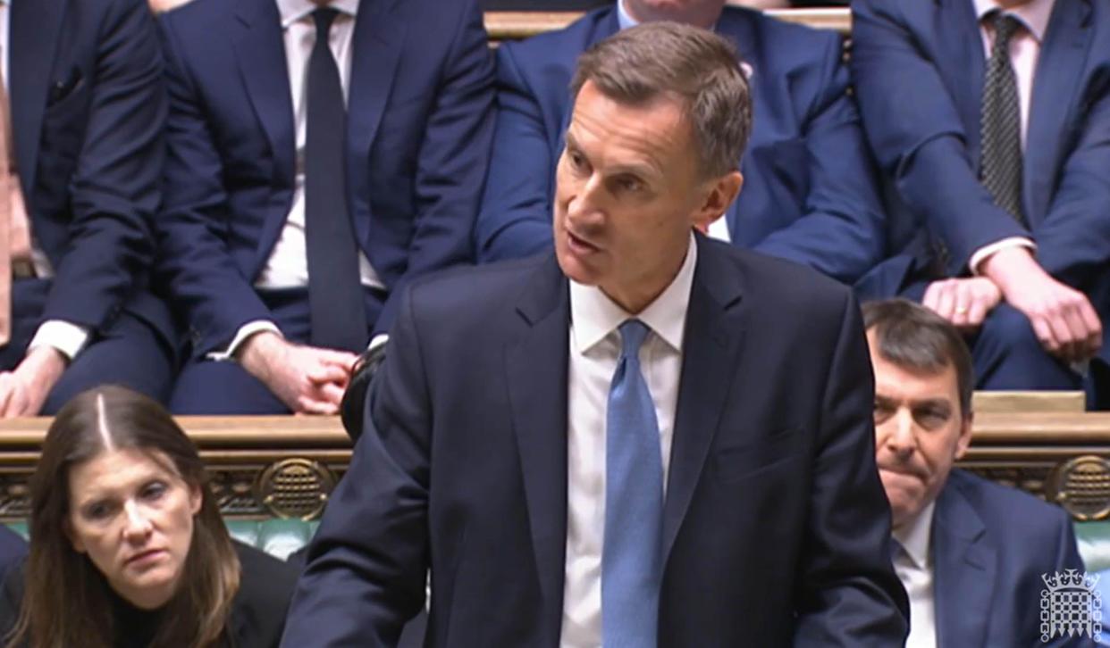 Chancellor of the Exchequer Jeremy Hunt delivering his Budget to the House of Commons in London. Picture date: Wednesday March 15, 2023.