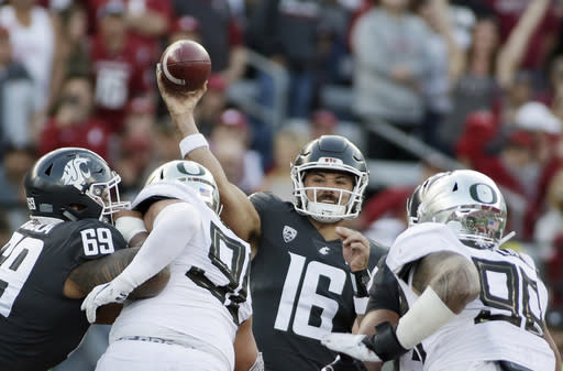 Washington State is now the Pac-12 favorite. (AP Photo/Young Kwak)