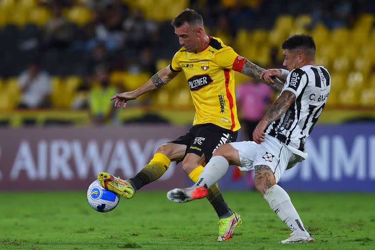 Damián Díaz, en acción durante el partido