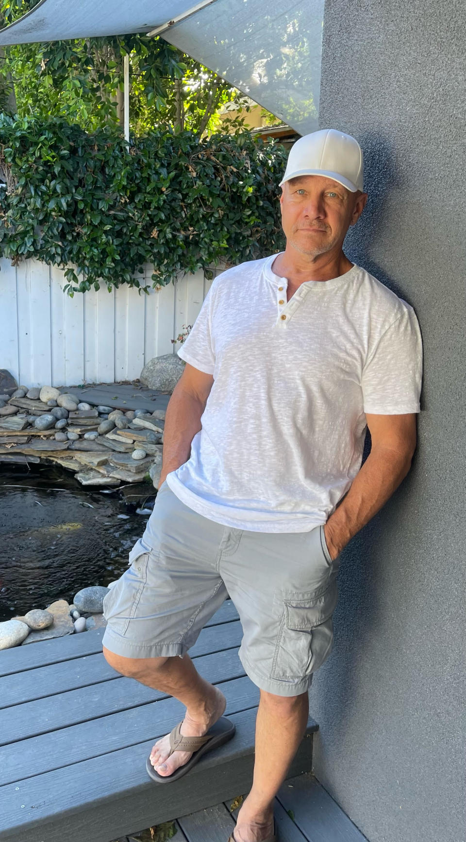 Stuntman Stuart Wilson, who came to Granville with Bruce Willis in 2016, poses for a photo at his home in Los Angeles.