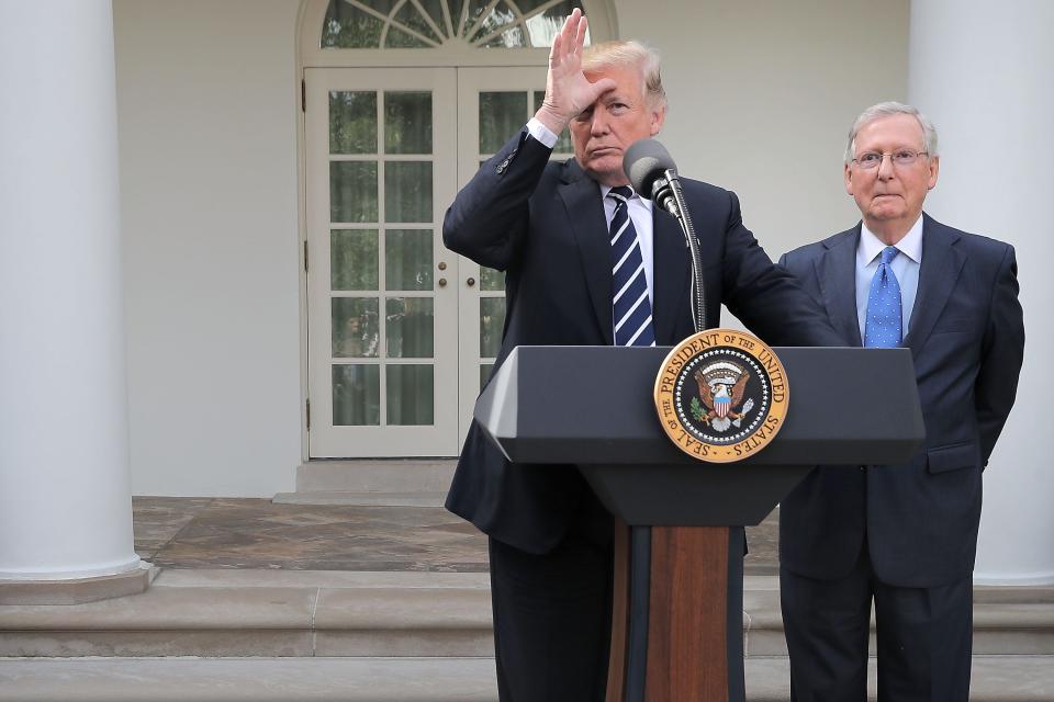 Then-President Donald Trump and then-Senate Majority Leader Mitch McConnell in 2017.