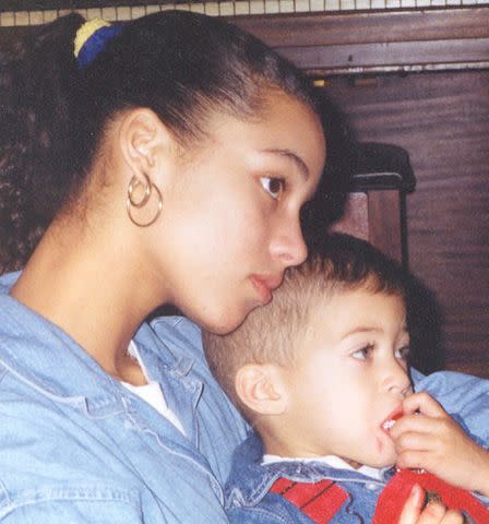 <p>Cole Cook Instagram</p> Alicia Keys and her brother Cole Cook as kids.