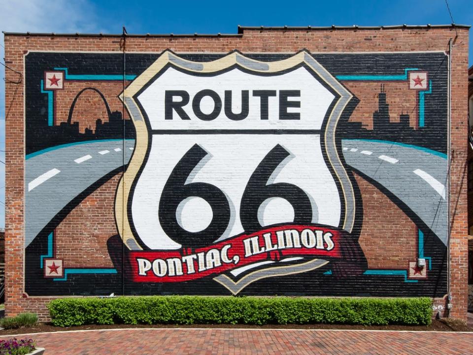 Colorful Route 66 billboard