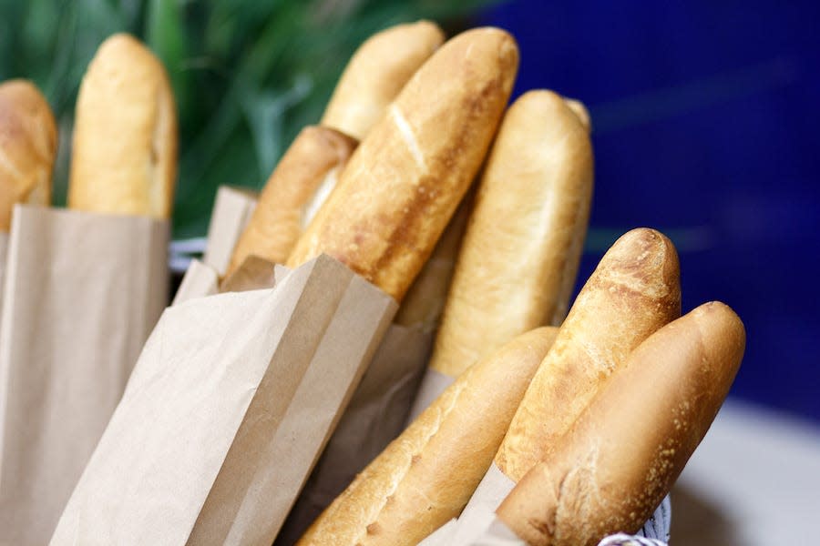 supermarket bread loaves bag